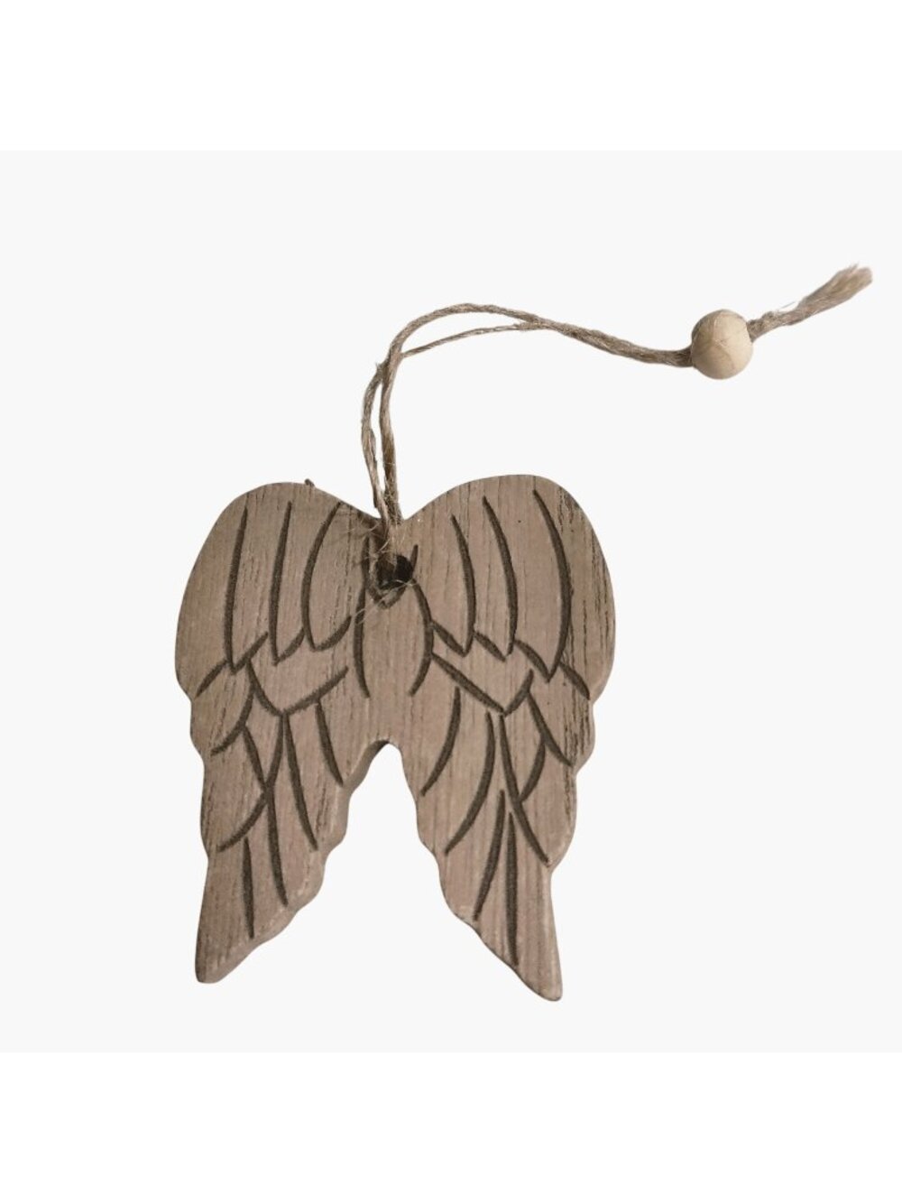 Wood Angel Wings Ornament Rustic Decoration Jute String
